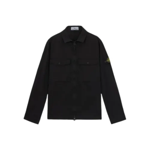 STONE ISLAND Logo Patch Zip Up Jacket