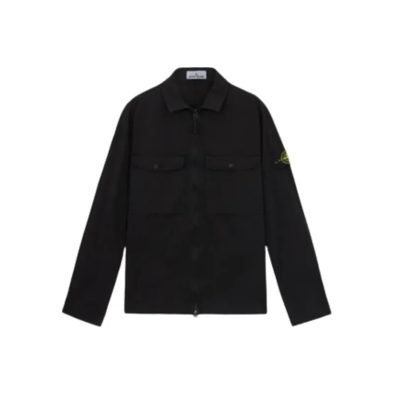 STONE ISLAND Logo Patch Zip Up Jacket-0