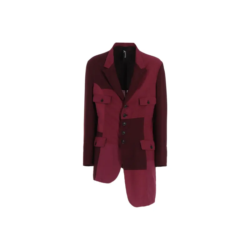 Yohji Yamamoto Ground Y SS25 Jackets & Coats Unisex Burgundy-0