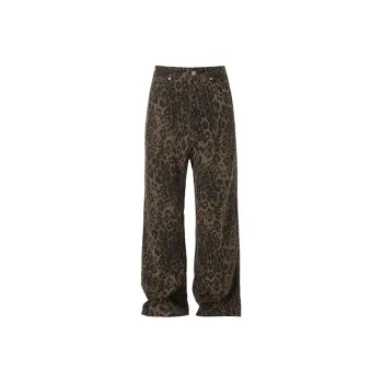 BABUGGE Jeans Unisex Leopard Print