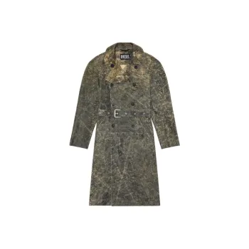 DIESEL Trench Coats Men Black