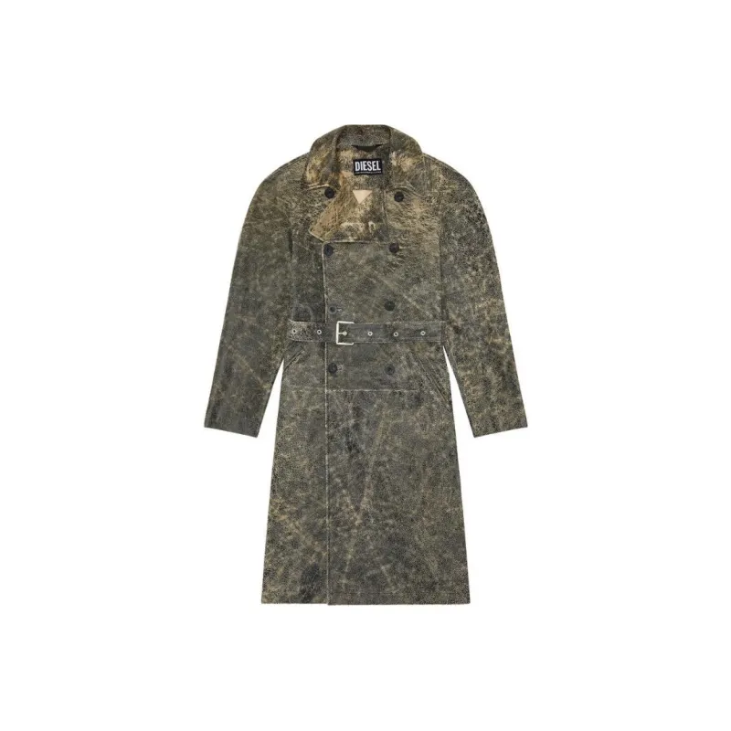 DIESEL Trench Coats Men Black-0