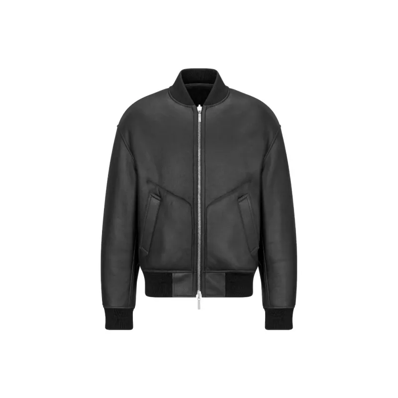 DIOR FW23 Leather Jacket Men's Black-0