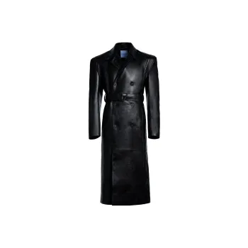 H&M Leather Trench Coat Mens