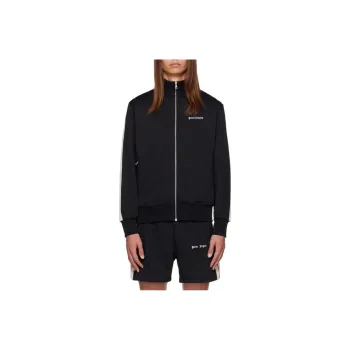 PALM ANGELS Logo Embroidered Zipped Sweatshirt