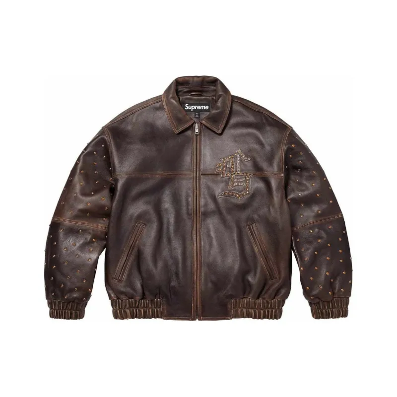 Supreme Gem Studded Leather Jacket-0