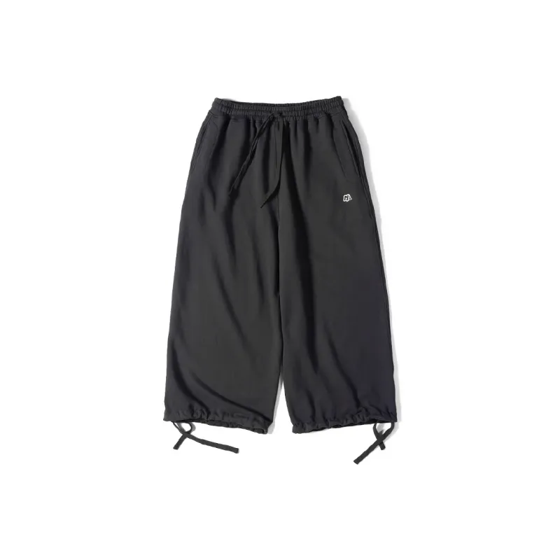DAKYAM Straight Thickened Sports Pants Unisex Black-0