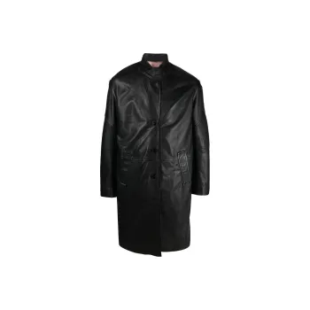 Zadig & Voltaire Macari Buttoned Leather Coat