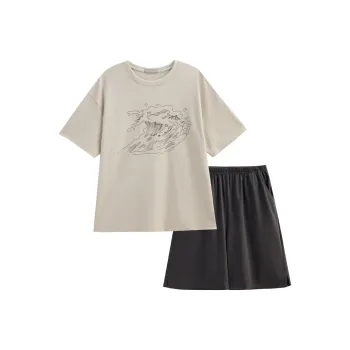 Same Language Pajama Set Men's Light Apricot · Whale Gray