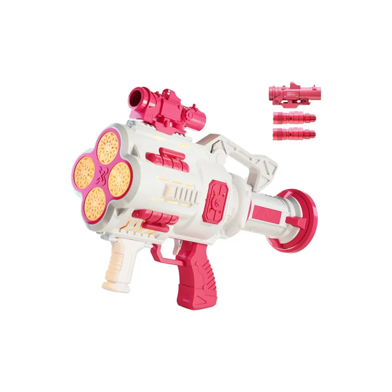 Yimi Space Gun, Electric Handheld Gatling 40 Eyelets Continuous Foam Bubble Machines-5