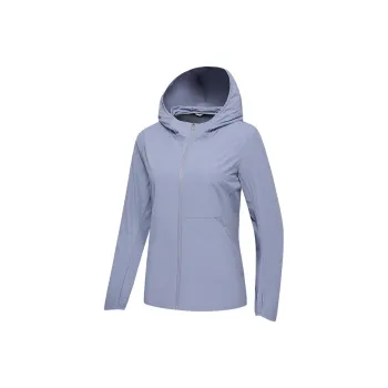 LECAGE Trench Coat Lightweight Moisture-Wicking Water-Repellent Sports Coat For Summer Women's Taro Purple