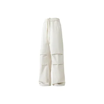 JIPIAO Cargo Pants Unisex White Sand