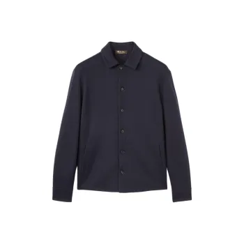 Loro Piana Whitney Overshirt Jackets & Coats Men's Marine Blue