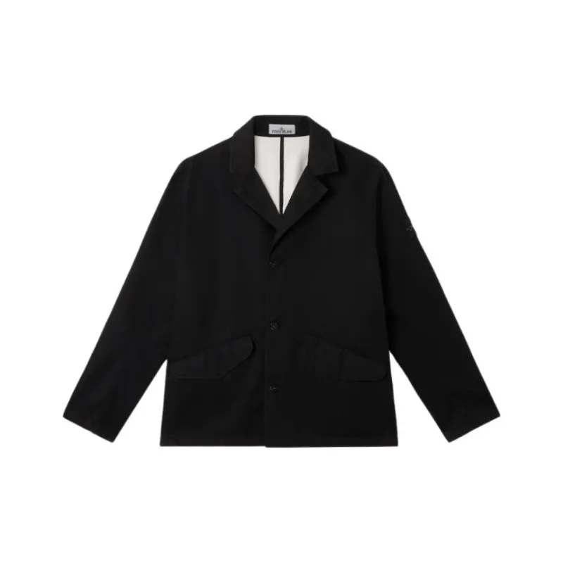 STONE ISLAND Raso Gommato 3L Button Up Jacket-0