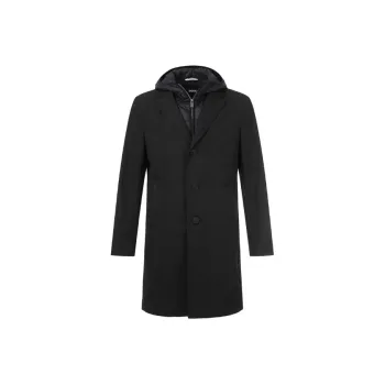 HUGO BOSS FW23 Trench Coat Men's Black