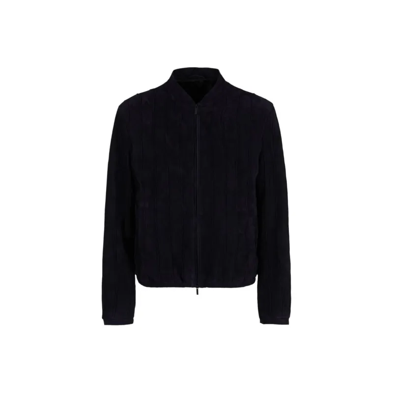GIORGIO ARMANI SS24 Leather Jacket Men's Black-0