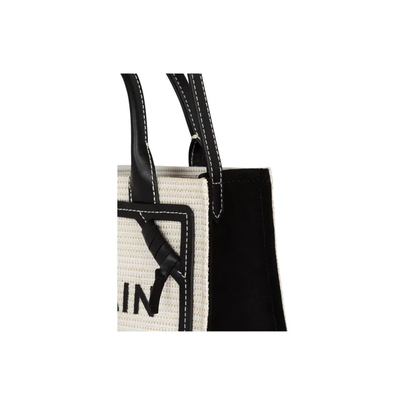 BALMAIN B ARMY Polyamide Tote Bag, Shopping Bag, Shoulder Bag, Crossbody Bag, Handbag Small Size Women's Gray-4