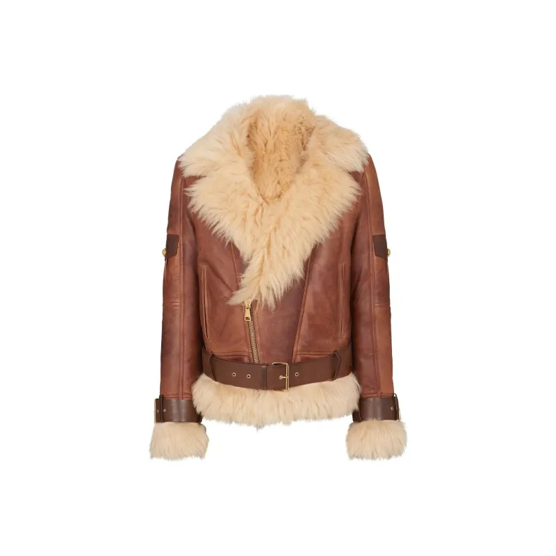 BALMAIN Leather Jackets Men Brown-0