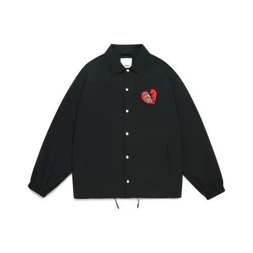 Guuka Herringbone jackets Coats Unisex Black