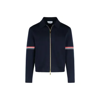THOM BROWNE RWB Stripe Long Sleeved Zipped Jacket