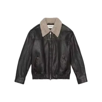 FRAME SS24 Leather Jacket Men's Black