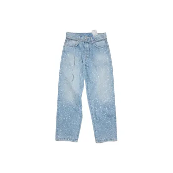 Acne Studios Jeans 1991 TOJ Rhinestone Unisex Light Blue
