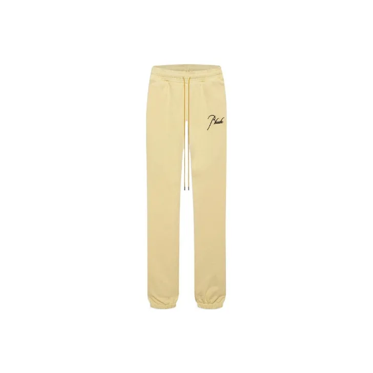 RHUDE Knitted Sweatpants Unisex Yellow-0