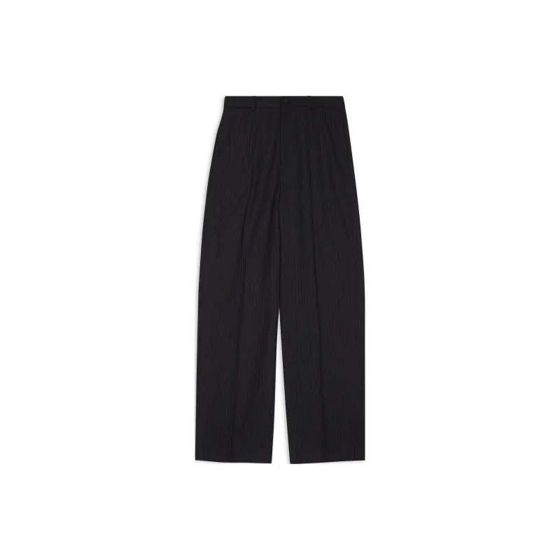 Balenciaga Men's Large Fit Tailored Pinstripe Tailoring Twill Pants-0
