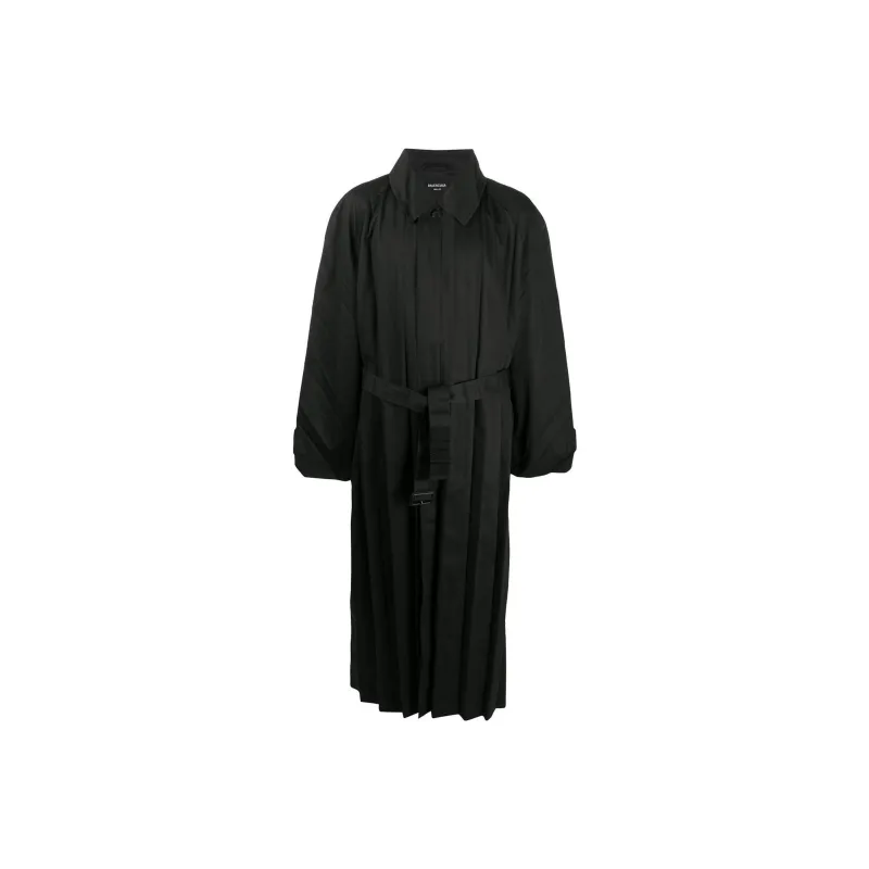 Balenciaga FW22 Trench Coat Loose Fit Version Men's Black-0