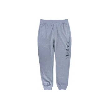 VERSACE Knitted Sweatpants Men Light Gray