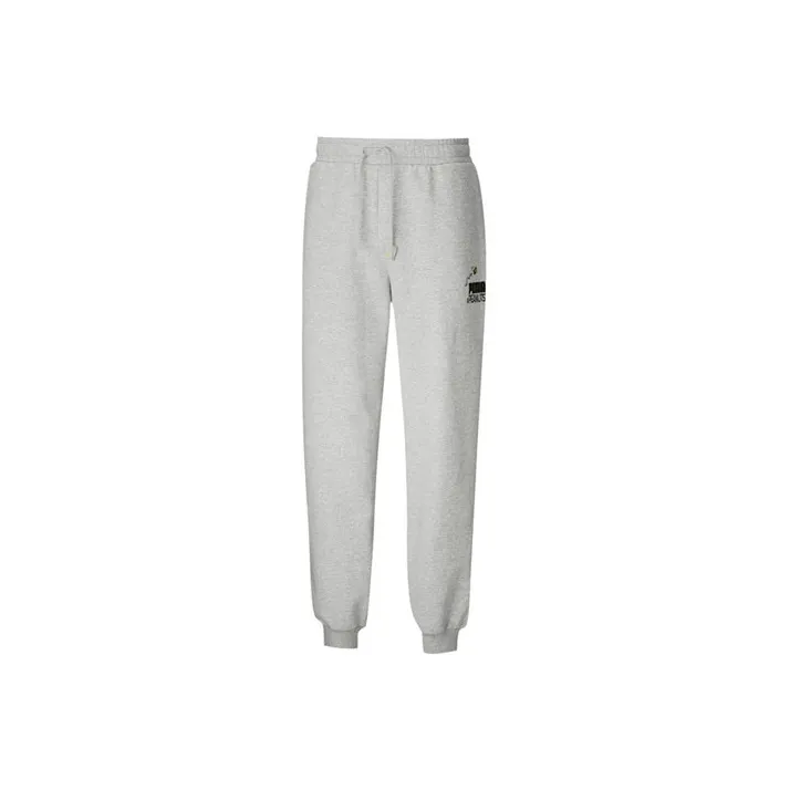 PUMA Knitted Sweatpants Men Light Mixed Gray-0