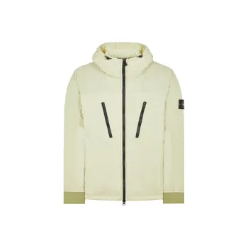 STONE ISLAND Foldable Logo Patch Zip Up Jacket