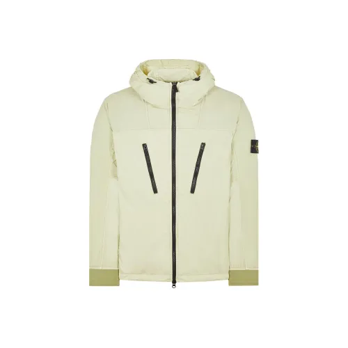 STONE ISLAND Foldable Logo Patch Zip Up Jacket
