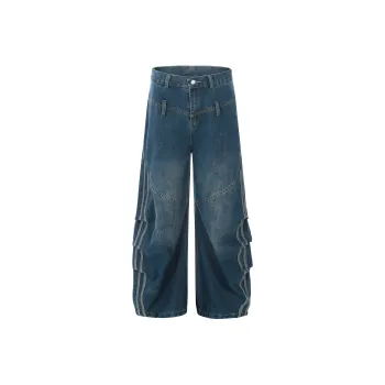 YINLEI Jeans Unisex Blue