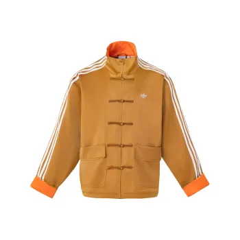 adidas originals SS24 Chinese Style Button Stripe Jacket Wheat Brown