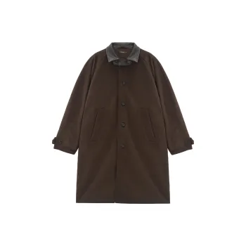 UNVESNO Trench Coats Unisex Dark Brown