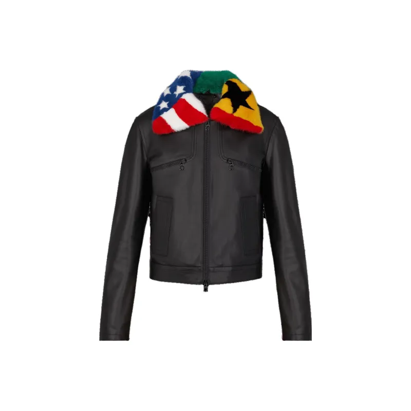 LOUIS VUITTON FW22 Leather Jacket Men's Black-0