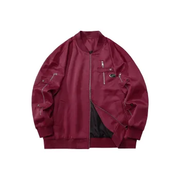 TITH Jackets Coats Unisex Burgundy
