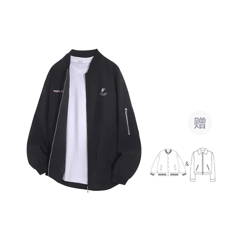 YOSICIL Jackets Coats Unisex Navy Blue-10