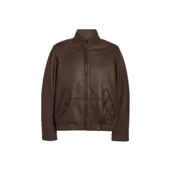COACH Leather Jackets Men Dark Brown