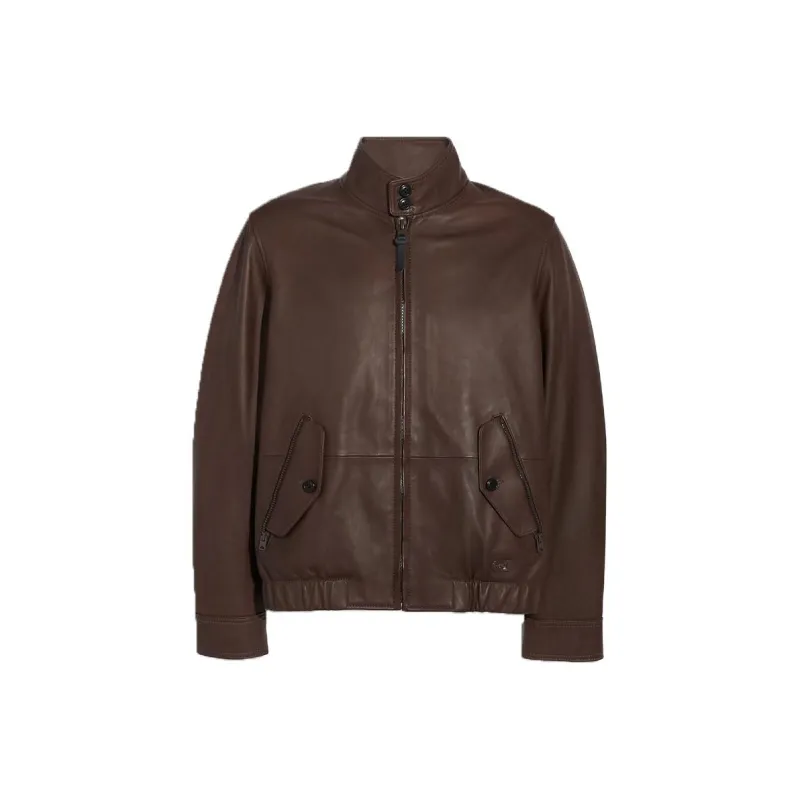 COACH Leather Jackets Men Dark Brown-0