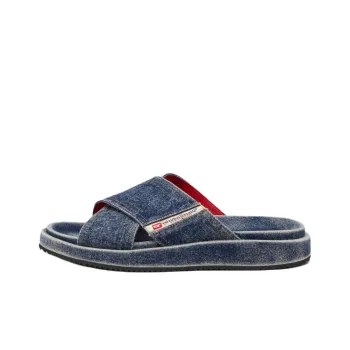 DIESEL Slide Slippers Women's Denim Blue