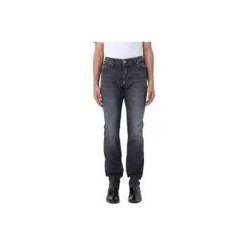 PHILIPP PLEIN Mid Rise Super Straight Leg Jeans