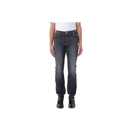 PHILIPP PLEIN Mid Rise Super Straight Leg Jeans