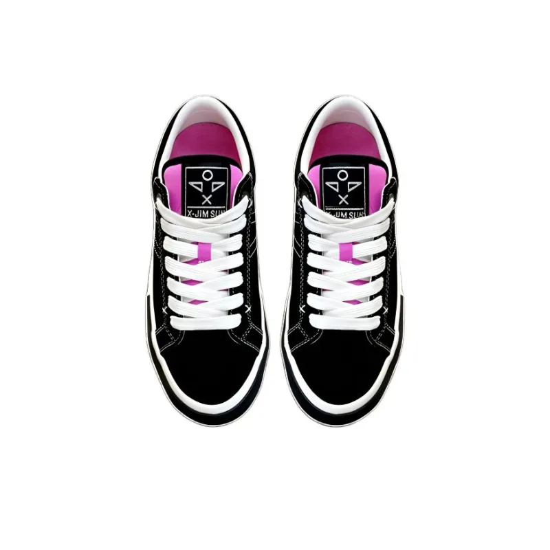 X JIMSUN Coverage Abrasion Resistant Support Low Top Skateboard Shoes Unisex Black-1