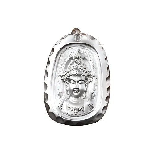 Old Qingyun Silver Building 999 Fine Silver Pendants Unisex-0