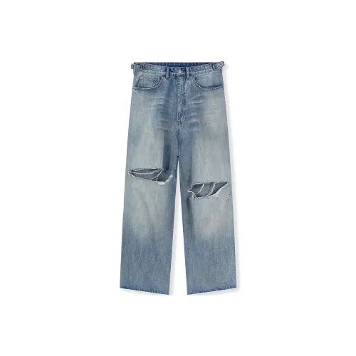 BONELESS 2023 SPRING/SUMMER Jeans Unisex Blue