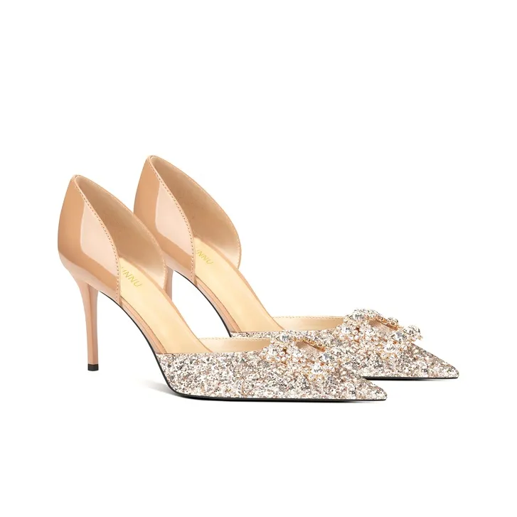 Dunnu High Heels Women's Nude-1