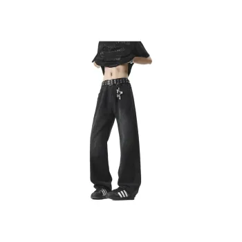 WARNING LIGHT Jeans Unisex Black
