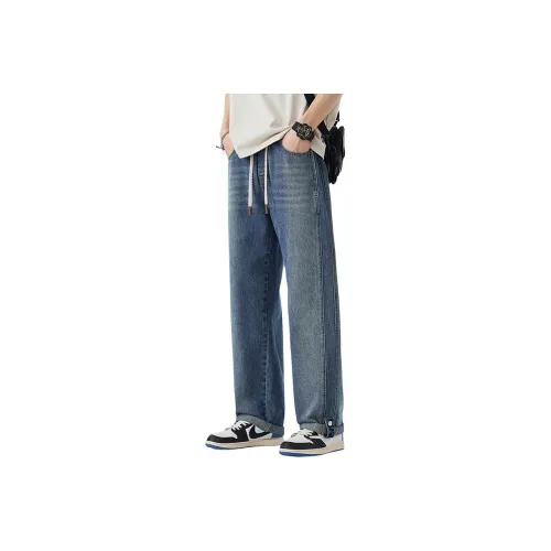 DABAISHA Jeans Men's Light Vintage Blue